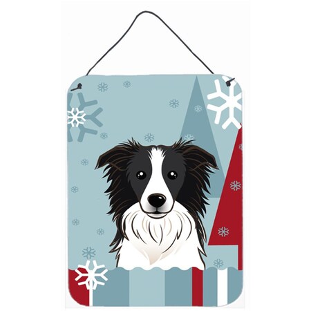Carolines Treasures Winter Holiday Border Collie Wall and Door Hanging Prints BB1737DS1216